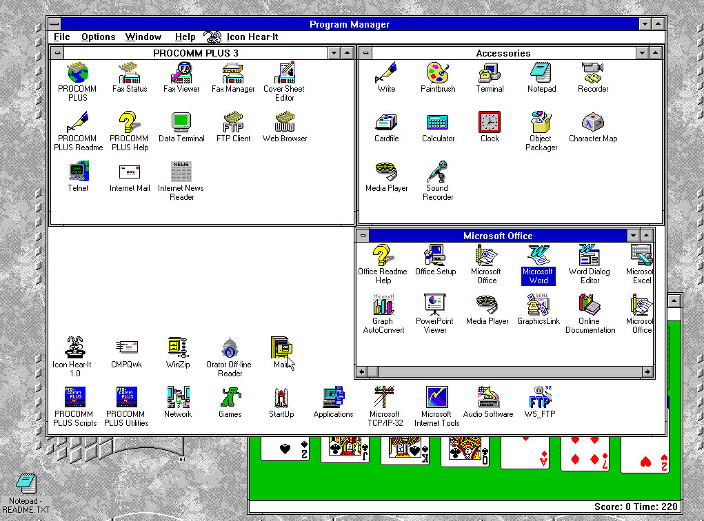 Windows 3.1 - Click to Return